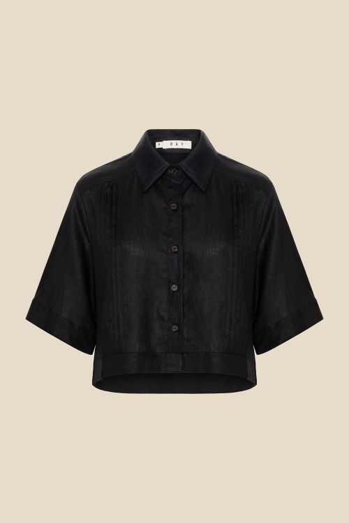 CAMISA CROPPED LINHO 