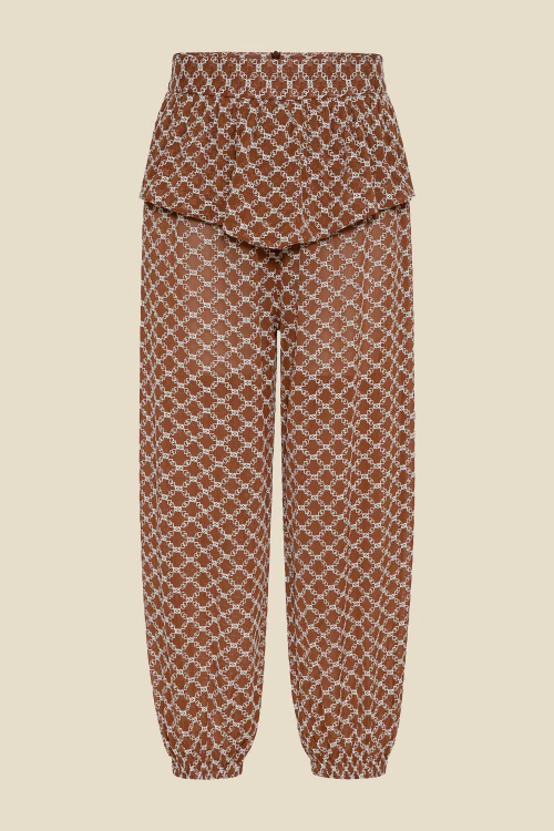 CALCA PEPLUM BORDADA 